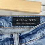 ALLSAINTS  April Jeans Cropped Ripped Straight Leg Medium Wash Distressed Size 29 Photo 7