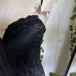 Vintage Gold Hawk 100% silk Slip with bows Size small Black Photo 2