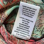 Kut From The Kloth Women's Peacock Print Semi-Sheer Tie Button Up Shirt Size L Photo 10