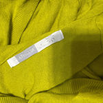 Athleta sz S Fine Knit Hooded Sweater Sweatshirt Double Zip Neon Yellow Green Photo 9