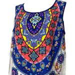 Pink Owl Anthropologie Boho Medallion Pattern Sleeveless Shift Dress Size Small Photo 9