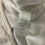 Hummingbird  Boho Crochet Bell Sleeve Button Front Tie Hem Top Small White Photo 6