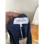 Dear John NWT  Kristen Navy Loose Boxy Fit Short Sleeve V-Neck Blouse Photo 4