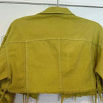 BDG Urban Outfitters  Crop Lime Green Denim Trucker Jacket Sz S Photo 9