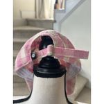 Pink & White Gingham Embroidered Bow Baseball Hat Photo 2