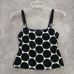 La Blanca  Black Polka Dot Crop Padded Swimwear Tankini Tank Top Medium M 8 Photo 0