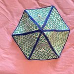 Woven Green and Blue Patterned hat Photo 2