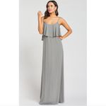 Show Me Your Mumu  SMYM Caitlin ruffle maxi dress - soft charcoal crisp NEW large Photo 1