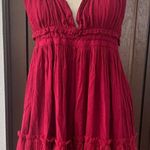 R. Vivimos wine red halter open back swing dress Size M Photo 0