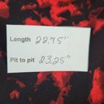 Carmen Marc Valvo  Red and Black Print Blouse with Bell Sleeves NWT Size XL Photo 8