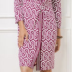 Talbots NWT  EFFORTLESS JERSEY TWIST SHIRTDRESS - GROOVY GEO Size Medium. Photo 0