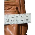 Convertible Backpack Shoulder Bag Brown Faux Leather Colorful Strap Travel Photo 5