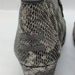 Toms Women’s Wedge Booties Snakeskin Print 6.5 Lace Up Chunky Ankle Boots Gray Photo 7