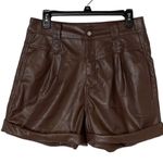 Ci Sono # 115  Brown Leather Shorts Photo 1