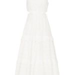 Slate + Willow Eyelet Midi Dress in White, Size S Photo 0