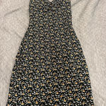 Chic Black Floral Midi Dress Photo 0