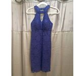 B Darlin Formal Halter Blue Lace Dress Photo 2