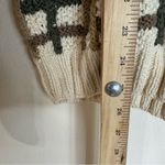 Geoffrey Beene  90s hand knit 3D multicolor sweater interwoven lattice pattern S Photo 6