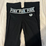 Victoria's Secret Y2K PINK  Bling foldover Waist Flare Yoga Pants Photo 0