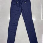 Versace Collection Stretch leggings with Medusa Zipper Blue Size 6 Photo 4