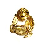 Vintage Gold Capricorn Zodiac Brooch Pin – Astrology Lapel Jewelry Photo 1