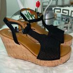Franco Sarto  Black Wedge platform sandals . Size 8M Photo 2