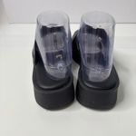 Cherokee VTG 90s  Black Leather Slip On Sandals Slides Y2K Chunky Womens 7 Shoes‎ Photo 2