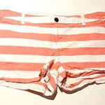 Merona  striped pink white  100% cotton sz 12 shorts Photo 0