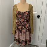 Oddi Officer Smocked Tiered Floral Peasant Dress Photo 1