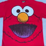 Sesame Street Vintage Elmo Red Sketch Face Graphic T-shirt Photo 2