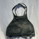 Xhilaration Xhileration high neck knit olive green swim top size small Photo 0