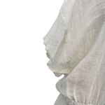 Sunday Saint Tropez Coverup Dress Linen Dolman Sleeve Smocked Cream One Size White Size undefined Photo 4