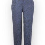 St. John  Collection ᪥ Luxe Metallic Brocade Dress Pants ᪥ Cobalt Blue ᪥ 12 Large Photo 1