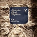 American Eagle  Outfitters Brown Cream Snowflake Cable-Knit Cardigan Size Medium Photo 2