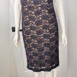 Connected Apparel  Black Lace Midi Dress Size 8 Photo 3