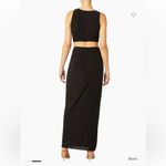 MISA Los Angeles Athena Black Cutout Midi Dress M NWT Side Slit Bodycon Evening Photo 3