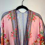 Umgee  Women's Open Front Kimono Cardigan Ruffle Hem Oversized Lightweight Sz S/M Photo 3