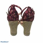 Tahari  Wynna Espadrille Wedge Sandals floral pink Ankle Strap 4” Womens Size 8 Photo 1