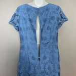 Talbots  Dress Sunflower Lace Sheath Short Sleeve Cornflower Blue Size 6 Feminine Photo 13