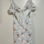 We Wore What Cut Out Angel Cherub Lace Trim Blue Slip Dress Spaghetti Strap Size M Photo 10