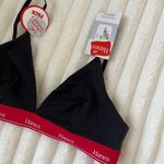 Hanes NWT  Black Bralette with Red Band Photo 1