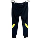 Athleta Pants Women Medium Spliced Sonar Tight Black Navy Blue Yellow Athleisure Photo 1