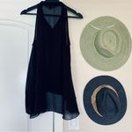 Lulus Forever 21 Black See-Through Button-Up Dressy High Low Tank Top Blouse | Size: M Photo 4