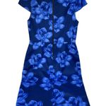 Betsey Johnson Electric Blue Floral Fit&Flare Dress Size 8 Photo 0