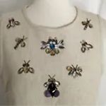 Banana Republic NWT | L |Embellished Jeweled Linen Sleeveless Vest Top Tank $105 Photo 3