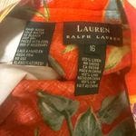 Ralph Lauren Lauren  Linen Floral Short Orange Yellow Size 16 Photo 5