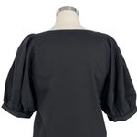 Madewell  Black Puff Sleeve Scoop Neck Top Size Small NWT Photo 5