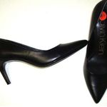 Calvin Klein New Womens 9.5 Pumps Heels Shoes Black Faux Leather Vegan Logo 3" Photo 0