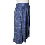 Patagonia Kamala Maxi Skirt Blue Plaid Organic Cotton Hemp Blend Pockets L Photo 1