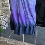 Athleta Vintage  Y2K tie drop waist V-neck Tissue Print T-shirt Photo 5